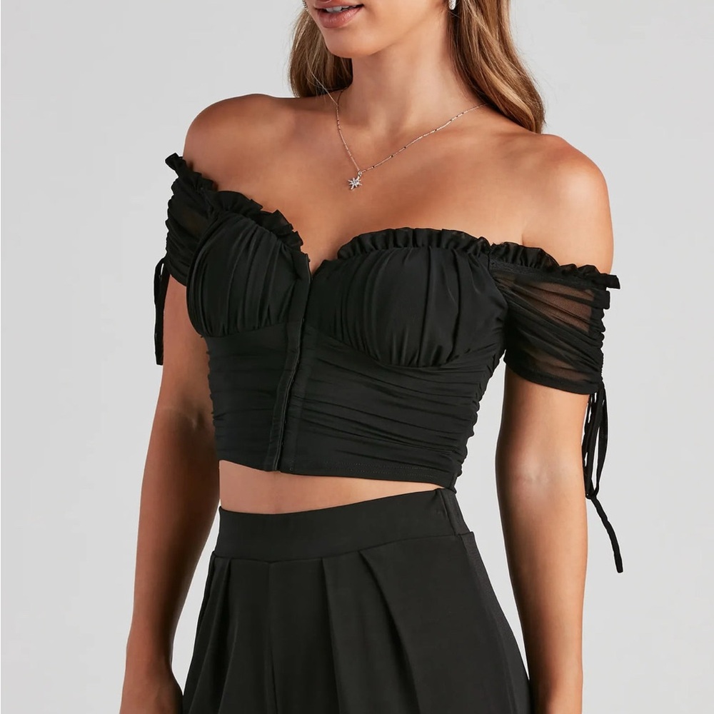 Hooked In Ruched Crop Top